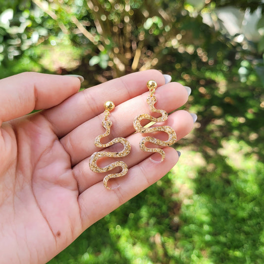 Sand snake earrings