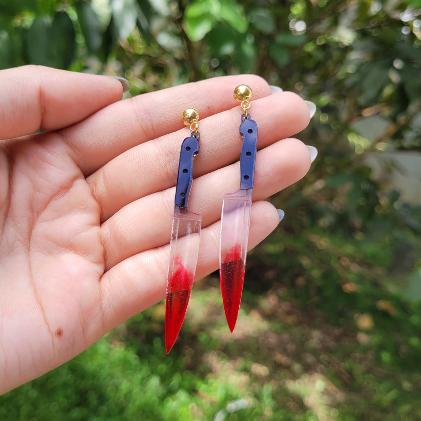 Knife earrings