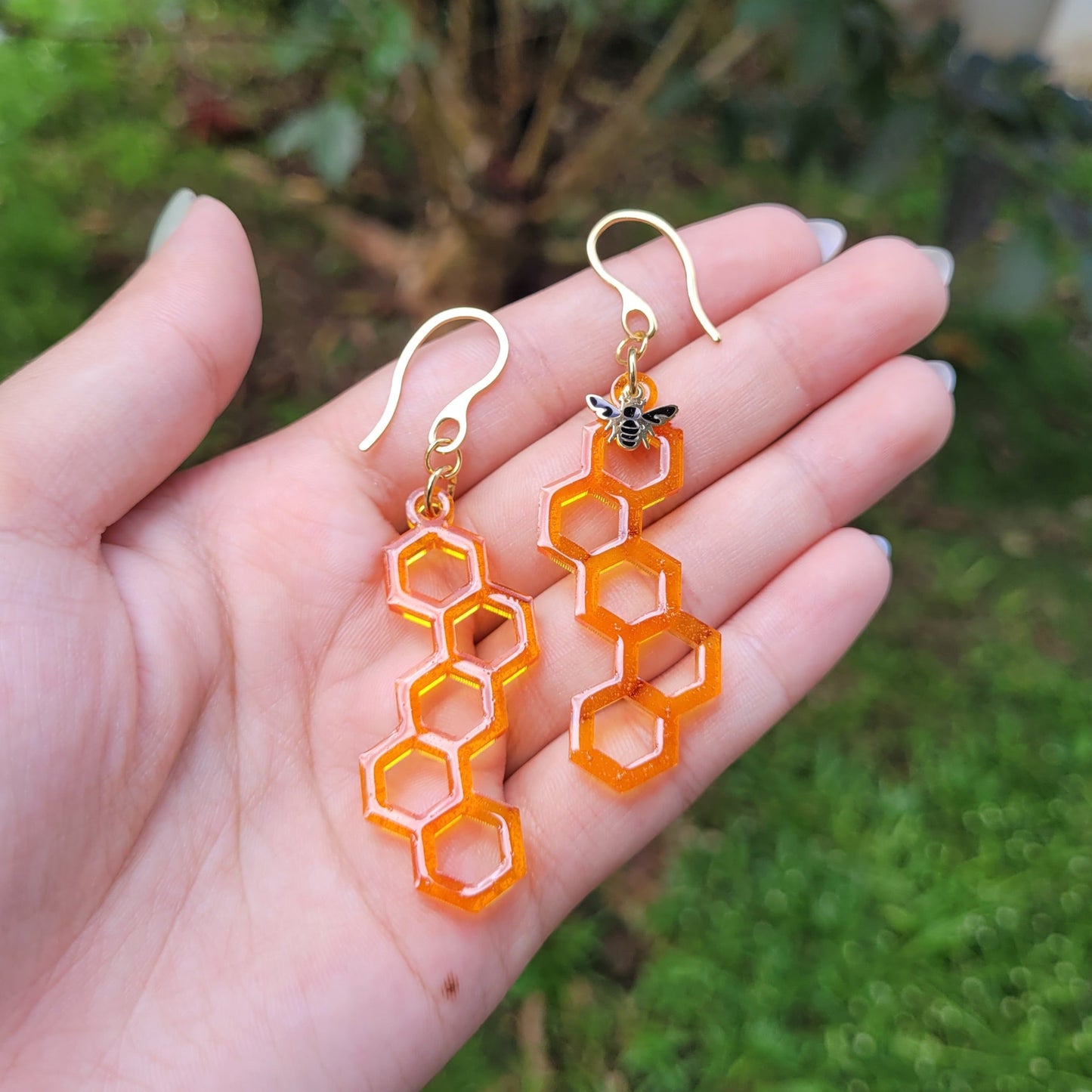 Honeycomb earrings