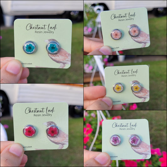 Flower studs (silver)