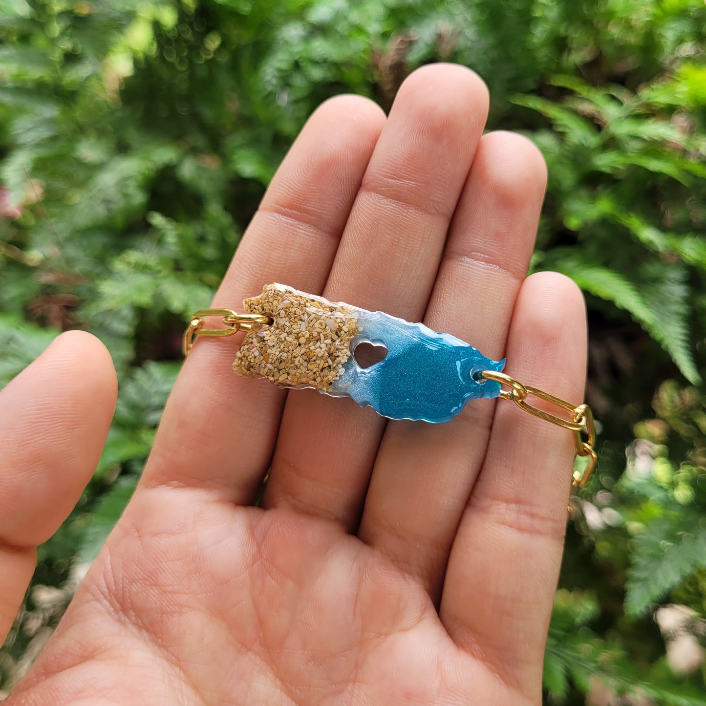 Puerto Rico Island bracelet (paperclip)